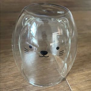 NWOT Clear Bear Glass